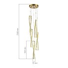Светильник подвесной Латунь/Прозрачный LED 1*55W 3000K ST-LuceSL6205.303.05 ELICA