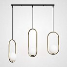 Подвесной светильник HOOP-TRIO Латунь, Эллипс L+S+L, Планка ImperiumLoft 179648-26 HOOP-TRIO01