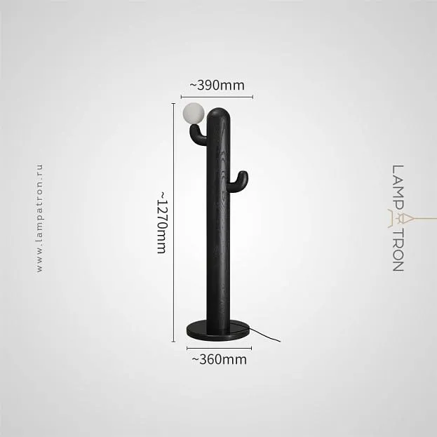 Торшер CACTUS WOOD Цвет черный Lampatron cactus-wood-black 9032-25701 Торшер CACTUS WOOD Цвет черный Lampatron cactus-wood-black 9032-25701