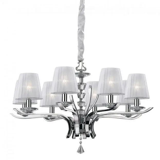 Подвесная люстра Ideal Lux 059242 PEGASO SP8 BIANCO Подвесная люстра Ideal Lux 059242 PEGASO SP8 BIANCO