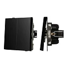 Механизм выключателя двухклавишный проходной SWT-TENDO-MKP2-PL-BK (230V, 10A) Arlight 054067