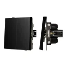 Механизм выключателя двухклавишный проходной SWT-TENDO-MKP2-PL-BK (230V, 10A) Arlight 054067