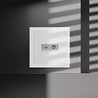 Розетка телевизионная встраиваемая TV+RJ45 кат. 6, (белый матовый) Voltum VLS060702 S70