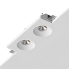 Встраиваемый гипсовый светильник под сменную лампу LeDron LUMI SQ2 107x233 D73