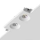 Встраиваемый гипсовый светильник под сменную лампу LeDron LUMI SQ2 107x233 D73