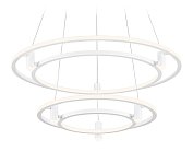 Подвесной светодиодный светильник белый 90W 3000K/4200K/6400K D600/400*1300 (без ПДУ) Ambrella light FL5542/2+6 WH