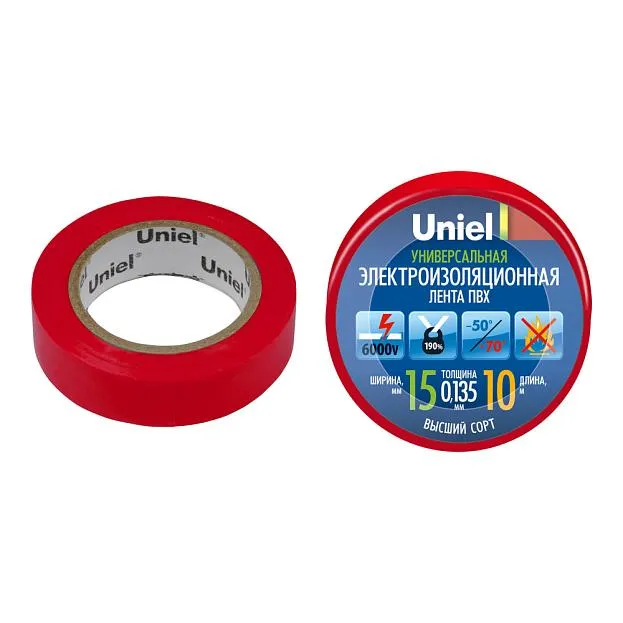 Изоляционная лента Uniel UIT-135P 10/15/01 RED