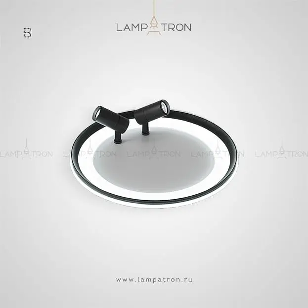 Потолочный светильник GARB Тип B. Размер M. Цвет Черный. Трехцветный свет Lampatron 4164-10406 Потолочный светильник GARB Тип B. Размер M. Цвет Черный. Трехцветный свет Lampatron 4164-10406