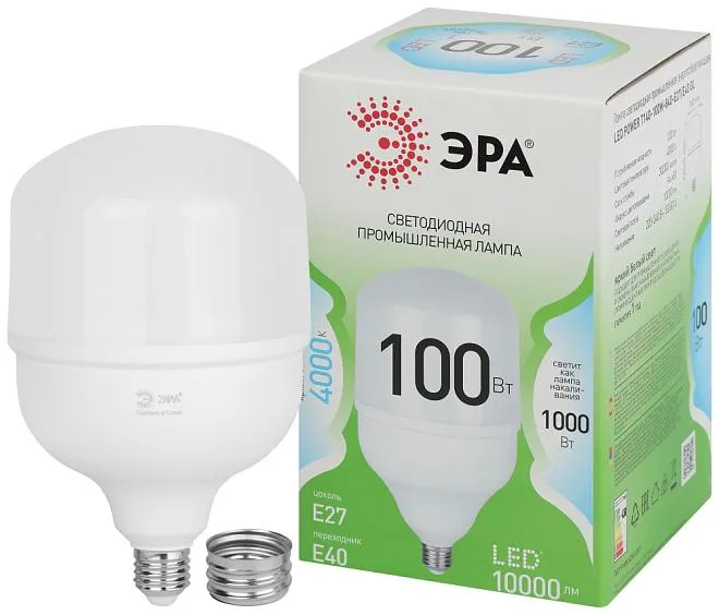 Лампочка светодиодная ЭРА LED POWER T140-100W-840-E27/E40 GL