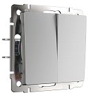 Выключатель двухклавишный Werkel W1122006 (серебряный) a051509