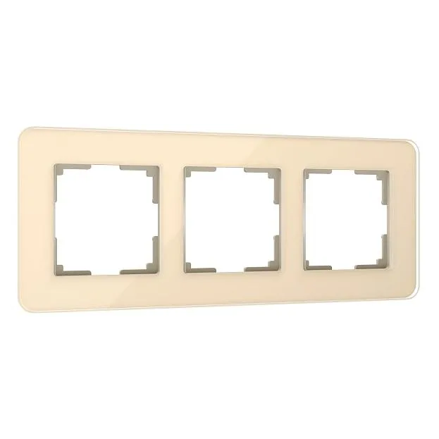 Рамка из стекла на 3 поста Werkel W0032443 Elite айвори a057884