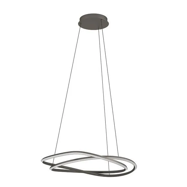 Светодиодный подвес 1X60W(LED) ,2200-6500K, 5920lm, сталь, темно-серый, белый Eglo 390515 GUNTIN