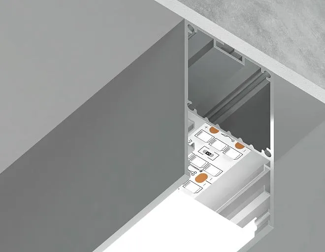Алюминиевый профиль накладной/подвесной 2м Ambrella light GP3000AL Profile System