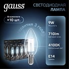 Комплект ламп LED Filament Свеча E14 9W 710lm 4100К Gauss Pack_103801209