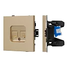 Механизм компьютерной розетки двойной SCT-TENDO-MPC2-SFPL-GD (RJ-45, CAT6) (Матовый песочный) Arlight 054596