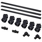 Комплект трековый, черный,6 светильников, 3 шинопровода по 1м, коннекторы ST Luce ST2652.430.06 BASE