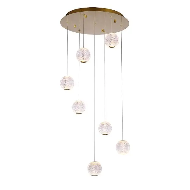 Подвесной светильник Delight Collection MD20001012-7A gold Elliot Diamante Подвесной светильник Delight Collection MD20001012-7A gold Elliot Diamante