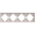 Рамка 4-местная, серия Эмили, кашемир, soft touch Stekker 49913 PFR00-5004-08