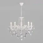 Подвесная люстра Eurosvet 10108/5 белый/прозрачный хрусталь Strotskis a045451 Veletta