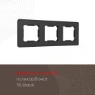 Рамка из поликарбоната на 3 поста Arte Milano 502.16-3.black am