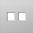 Накладка 2-я для розеток RJ45,TV,SAT, сталь, Donel DS86937 S08