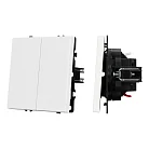 Механизм выключателя двухклавишный проходной SWT-NOBE-MKP2-SFPL-WH (230V, 10A) Arlight 054242