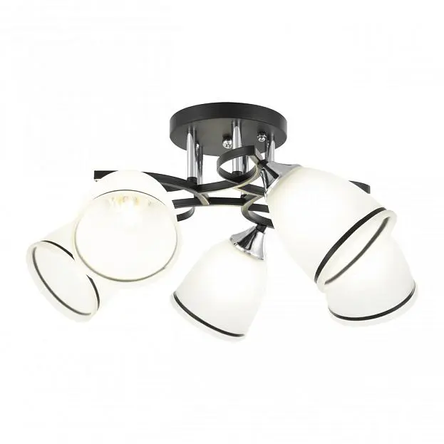 Люстра с плафонами Arte Milano 325885/5A BK+CR Amalfi Люстра с плафонами Arte Milano 325885/5A BK+CR Amalfi
