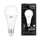 Лампа Gauss 102502222 E27 22W 4100К груша матовая LED A70