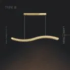 Реечный, рядный светильник BERTOLDA W Тип B. Цвет Латунь. Размер M Lampatron 7383-20363