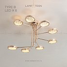 Потолочная люстра NAINA B CH 8 ламп. Тип B Lampatron 4414-11161
