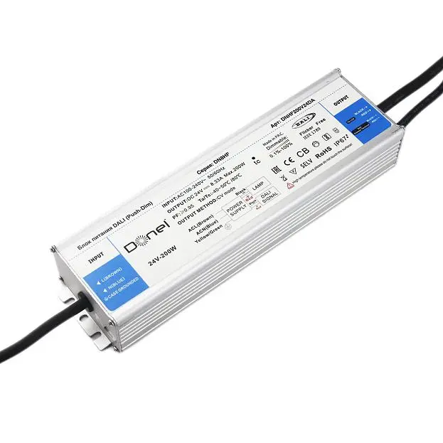 Блок питания DALI,с функцией Push-Dim Donel DNHF200V24DA DN8HF Блок питания DALI,с функцией Push-Dim Donel DNHF200V24DA DN8HF