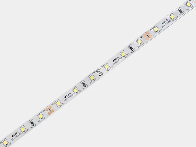 Светодиодная лента 2835, 60 LED/м, 4,8 Вт/м, 12В , IP20, Цвет: Холодный белый SWG SWG260-12-4.8-W 