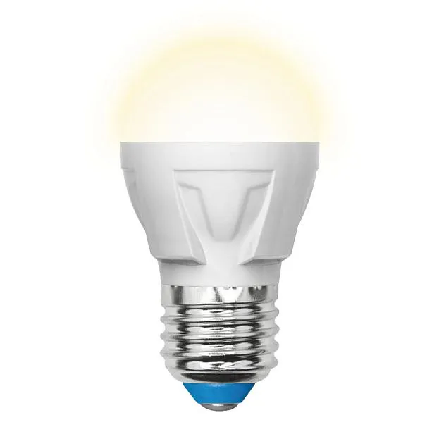 Лампочка светодиодная Uniel LED-G45 7W/WW/E27/FR PLP01WH картон Лампочка светодиодная Uniel LED-G45 7W/WW/E27/FR PLP01WH картон