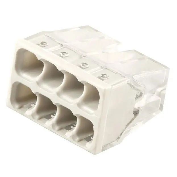 Клемма монтажная 8-проводная STEKKER 32416 LD2273-208 для 1-жильного проводника (5 шт) Клемма монтажная 8-проводная STEKKER 32416 LD2273-208 для 1-жильного проводника (5 шт)