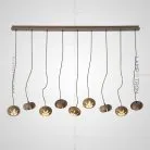 Подвесной светильник CAPSULES 9 плафонов на планке. Светлое дерево. Lampatron 1311-5794