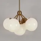 Люстра Modo 5 Brass Color  &Amp; White Glass By Imperiumloft 343880-22