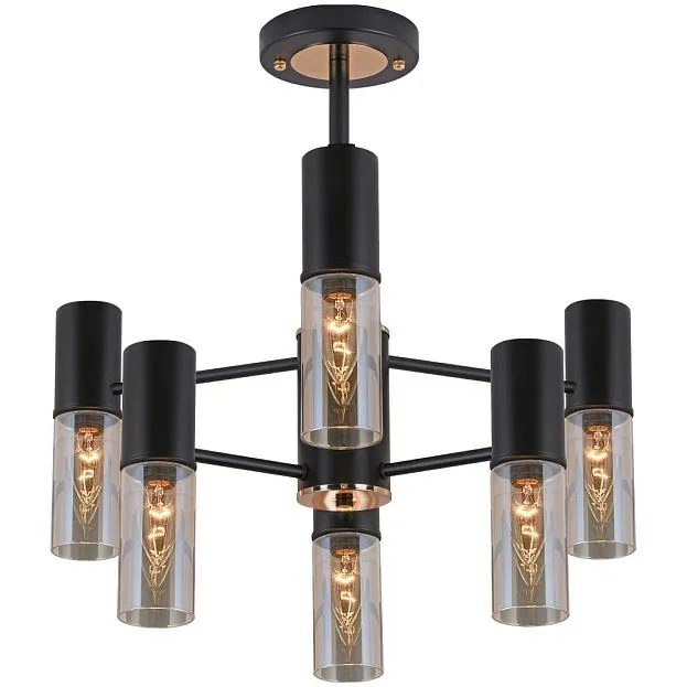 Потолочная люстра ILLUMICO IL1295-6PPA-79 BK GD Потолочная люстра ILLUMICO IL1295-6PPA-79 BK GD