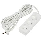 Розеточные блоки, удлинители Uniel S-CU3-5 WHITE Ultra
