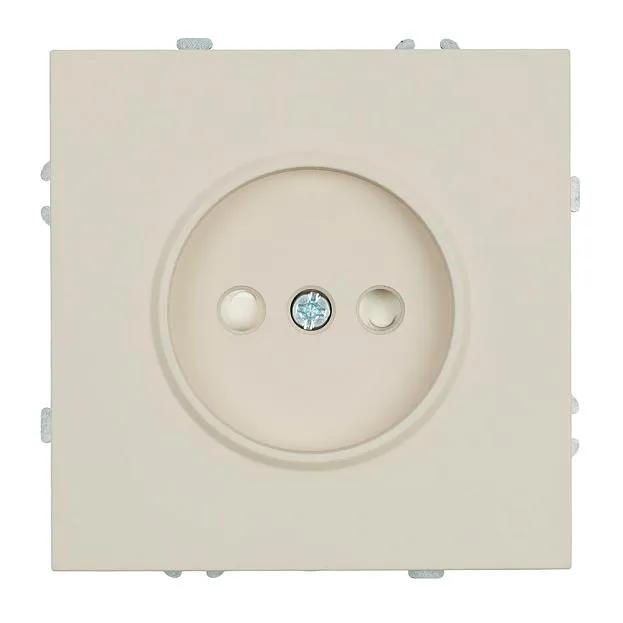 Розетка 1-местная с защитной шторкой (механизм), б/з, 250В, 16А, серия Эмили, кашемир, soft touch Stekker 49902 RST10-5109-08