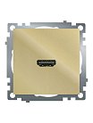 Розетка HDMI 2.1, Type A (механизм),  Stekker 50060, GLS00-7118-08, серия Катрин, золото