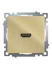 Розетка HDMI 2.1, Type A (механизм),  Stekker 50060, GLS00-7118-08, серия Катрин, золото