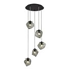 Подвесной светильник ST Luce Portici SL1175.403.05 Черный/Серо-зеленый E14 5*40W