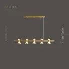 Реечный, рядный светильник BLASIUS LONG 5 ламп. Цвет Латунь Lampatron 6942-20956
