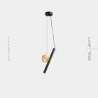 Подвесной светильник DROTT B Цвет Черный + Латунь. Теплый свет Lampatron 6915-18957