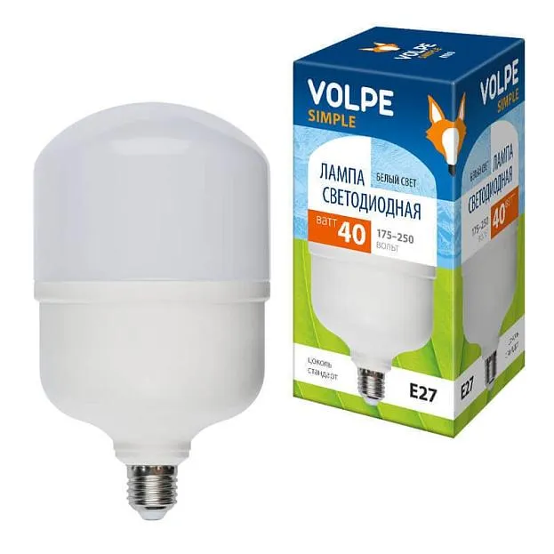 Лампочка светодиодная Volpe LED-M80-40W/NW/E27/FR/S картон Лампочка светодиодная Volpe LED-M80-40W/NW/E27/FR/S картон