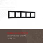 Рамка из закаленного стекла на 5 постов Arte Milano 503.14-5.black am