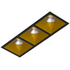 Встраиваемый светильник под сменную лампу Ledron RISE KIT3 Black-Gold