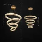 Кольцевые люстры и светильники BERTOLDA CAS Четыре кольца. 20 + 40 + 60 + 80 см Lampatron f-bertolda-cas-4-s 6484-17579