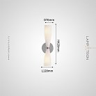 Бра TOIVO Цвет хром + молочно-белый Lampatron toivo-chrome-milk 8638-24123