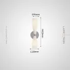 Бра TOIVO Цвет хром + молочно-белый Lampatron toivo-chrome-milk 8638-24123